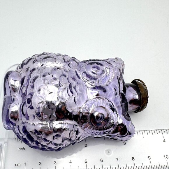 Owl Mercury Glass Ornament Kugel Style Purple Lavender Christmas 4" - Picture 3 of 7